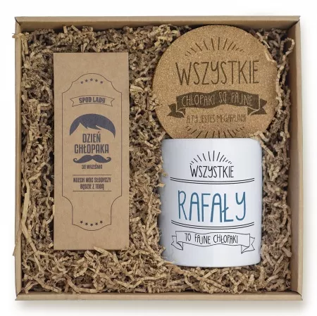 Zestaw "Fajne ch�opaki" z kubkiem personalizowanym - na Dzie� Ch�opaka