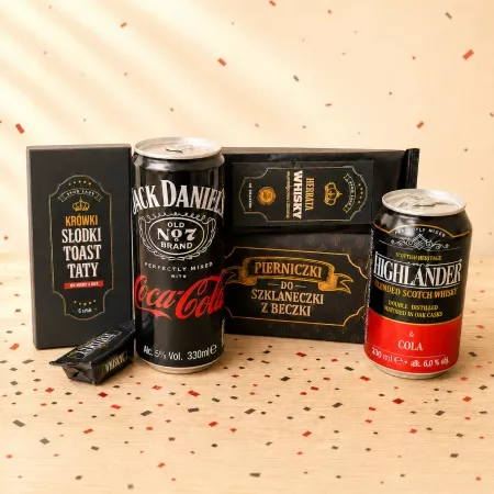 Podw�jna whisky z col� i s�odyczami dla Taty