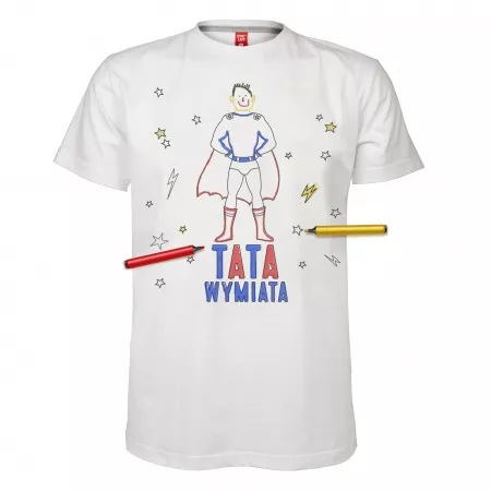 Koszulka m�ska "Tata wymiata" do kolorowania