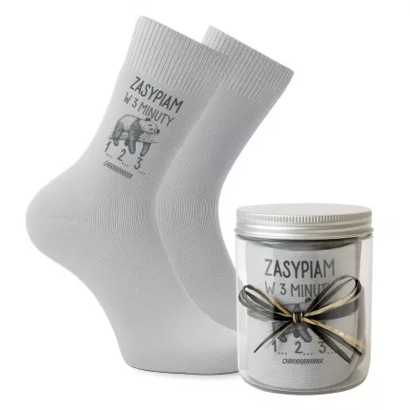 Skarpety w s�oiczku "Zasypiam w 3 minuty"