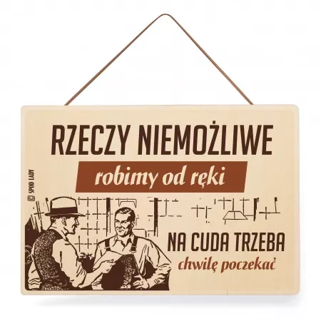 Tabliczka drewniana "Rzeczy niemo�liwe" 