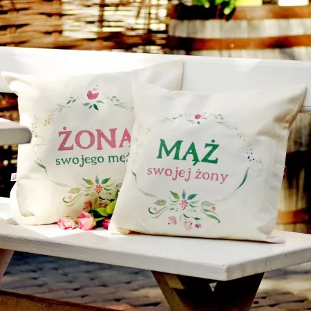 Zestaw poduszek "M�� �ony / �ona m�a"