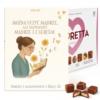 Personalizowana bombonierka "Mo�na uczy� m�drze i z sercem"