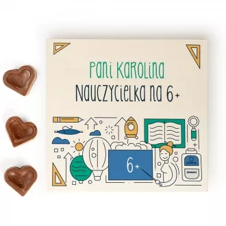 Personalizowane pralinki "Nauczycielka na 6"
