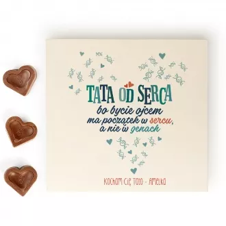 Personalizowane pralinki "Tata od serca"