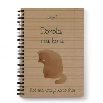Personalizowany notes "Ala ma kota"