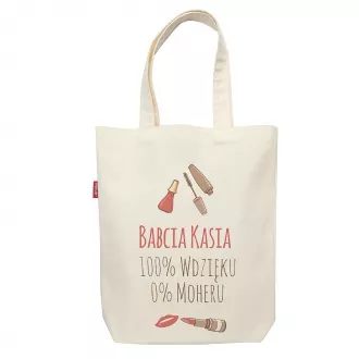 Torba z imieniem "Babcia - 100% luzu, 0% moheru"