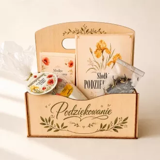 Zestaw s�odko�ci w koszyczku Podzi�kowanie 